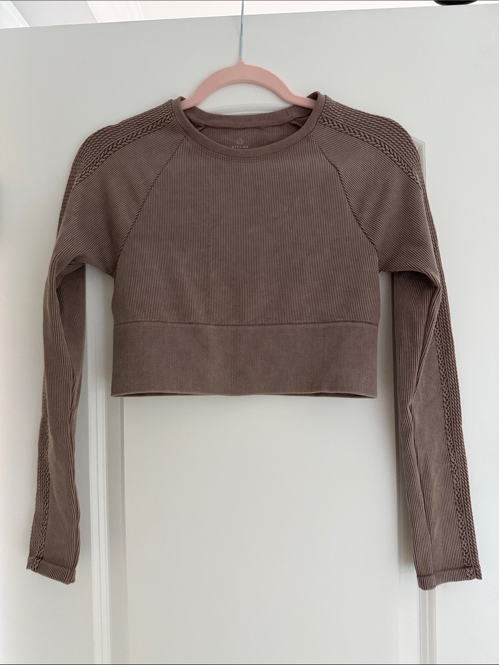 Aerie Cropped Long-Sleeve Ribbed Top